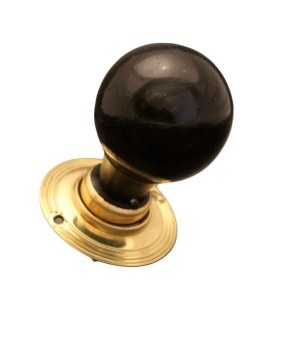 Solid Ebonised Cromwell Door Knobs (Pair)